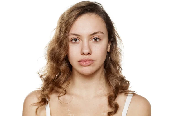Žena bez make-up — Stock fotografie