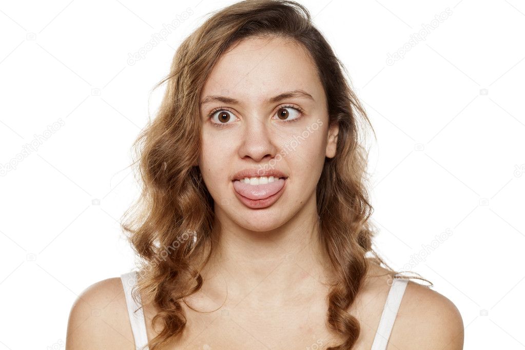 Cross eyed tongue out