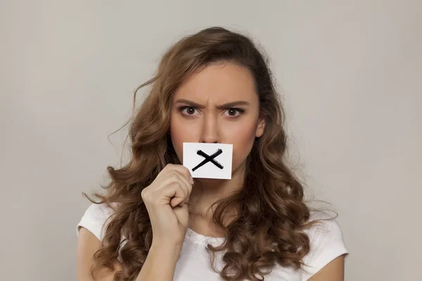 Ich kann nicht sprechen — Stockfoto