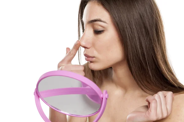 Nose surgery - rhinoplasty — Stock Photo, Image