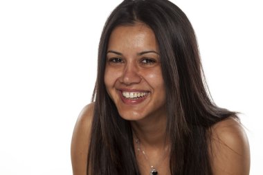 Gülümseyen kadın esmer 