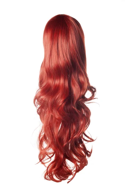 Long curly red wig — Stock Photo, Image