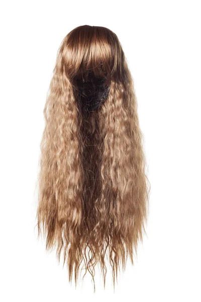 Long curly brown wig — Stock Photo, Image