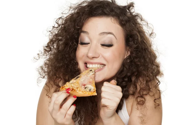 Adoro pizza. — Fotografia de Stock