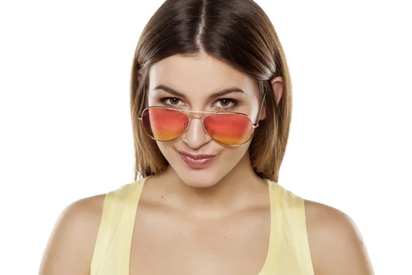 Woman with sunglasses — Stock Photo, Image