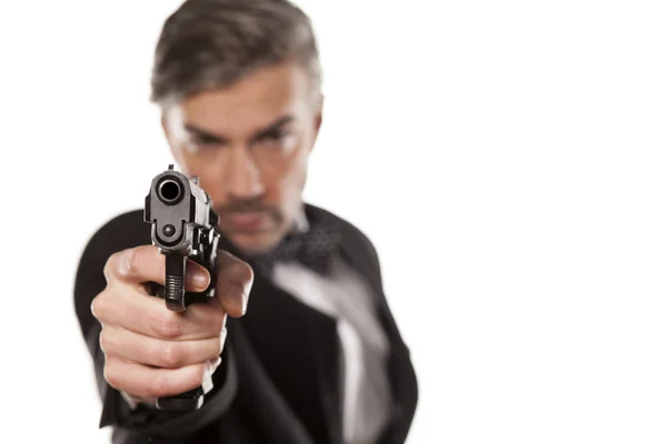 Man with a gun — Stock Photo, Image