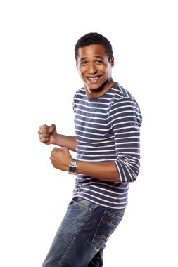 Mutlu adam koyu tenli