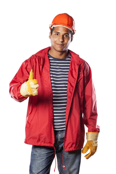 Worker with helmet — Stock Photo, Image