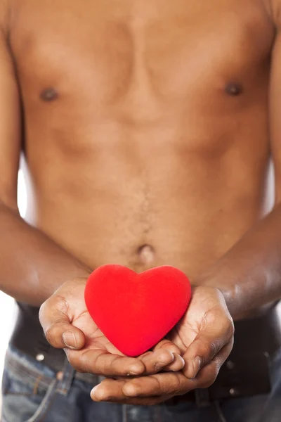 Man holding heart — Stock Photo, Image