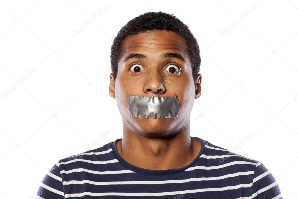 Tape over mouth
