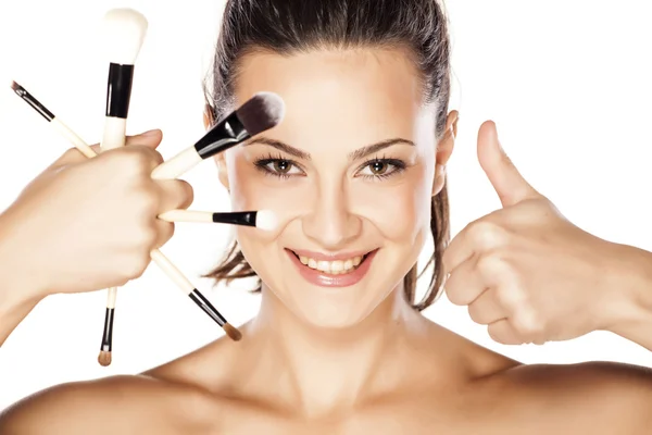 Make-up borstels — Stockfoto