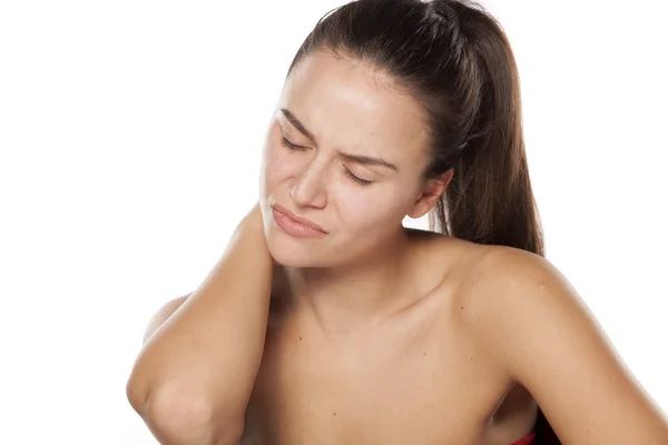 Neck pain — Stock Photo, Image