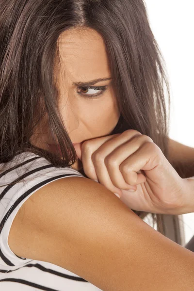 Sad and depressed girl — Stock Photo, Image