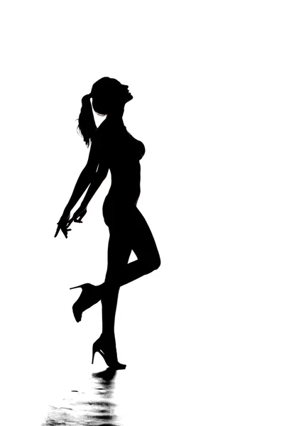 Silhouette de femme — Photo