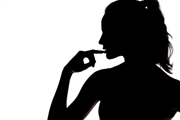 Silhouette femminile — Foto Stock