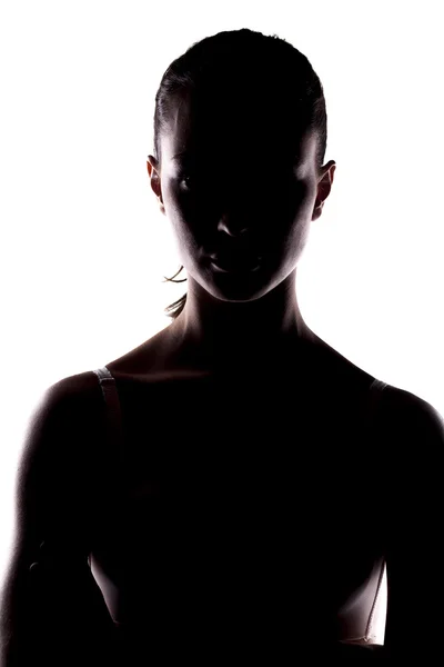 Silhouette femminile — Foto Stock