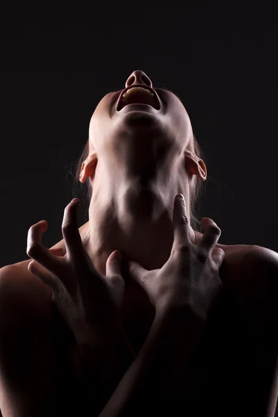 Screaming femeie — Fotografie, imagine de stoc