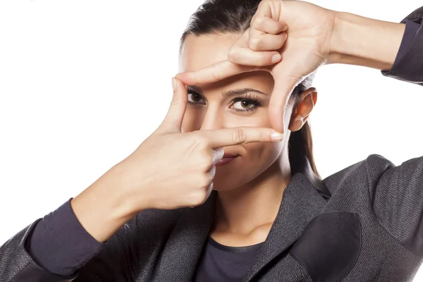 Frame with fingers — Stock Photo, Image