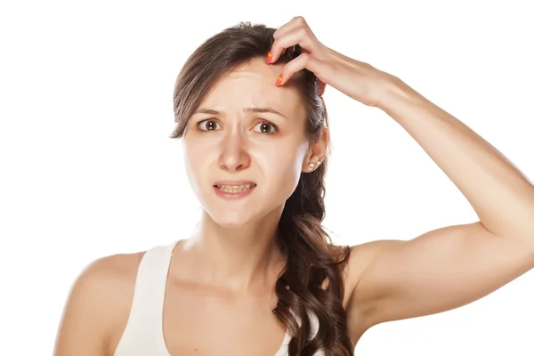 Head itching — Stock Photo, Image