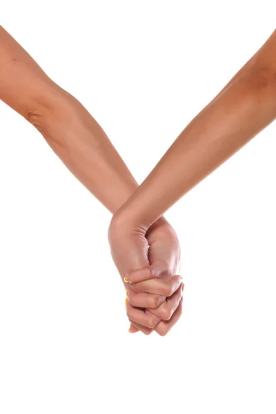 Women holding hands — Stock Photo, Image