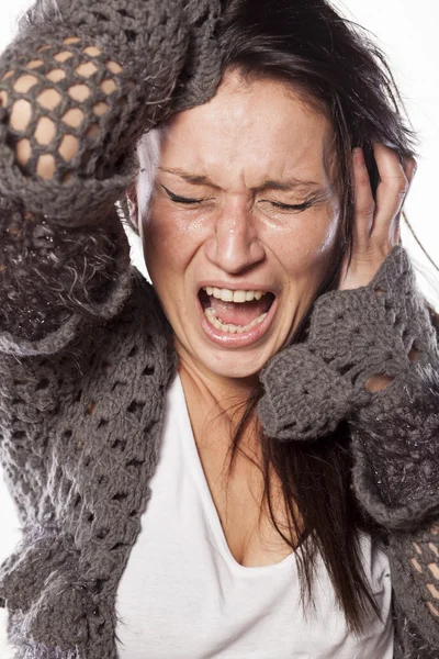 Psychotische vrouw — Stockfoto