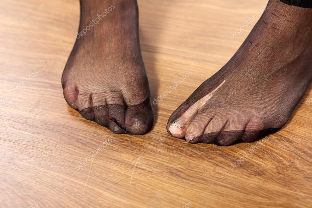 Dirty nylon feet