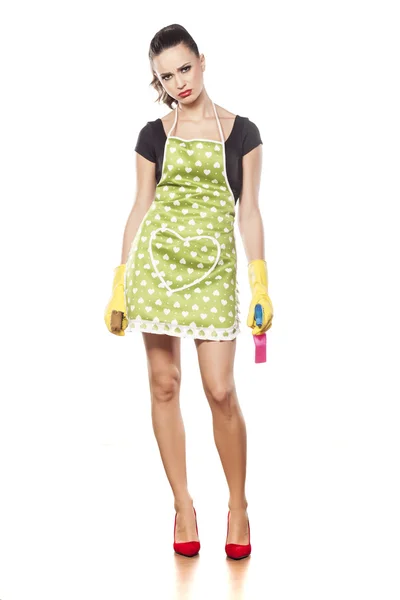 Unhappy fashionable housewife — Stock Photo, Image