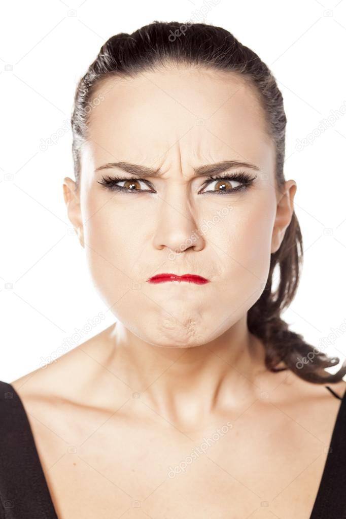 angry face women