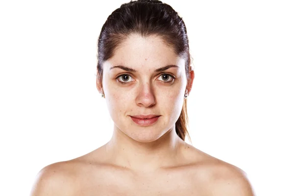 Woman without makeup — Stock Photo, Image