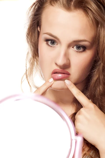 Lippen correctie — Stockfoto