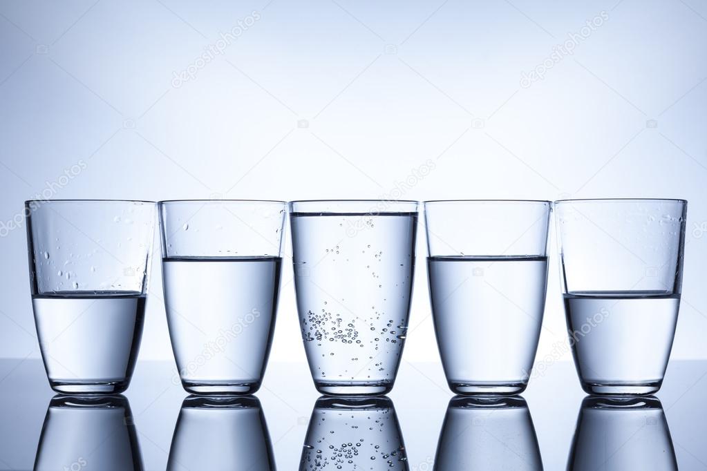 glasses with water