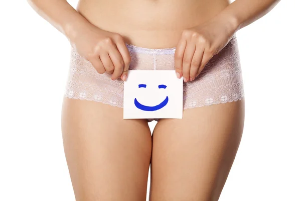 Smile over vagina — Stock Photo, Image