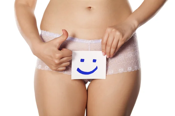 Smile over vagina — Stock Photo, Image