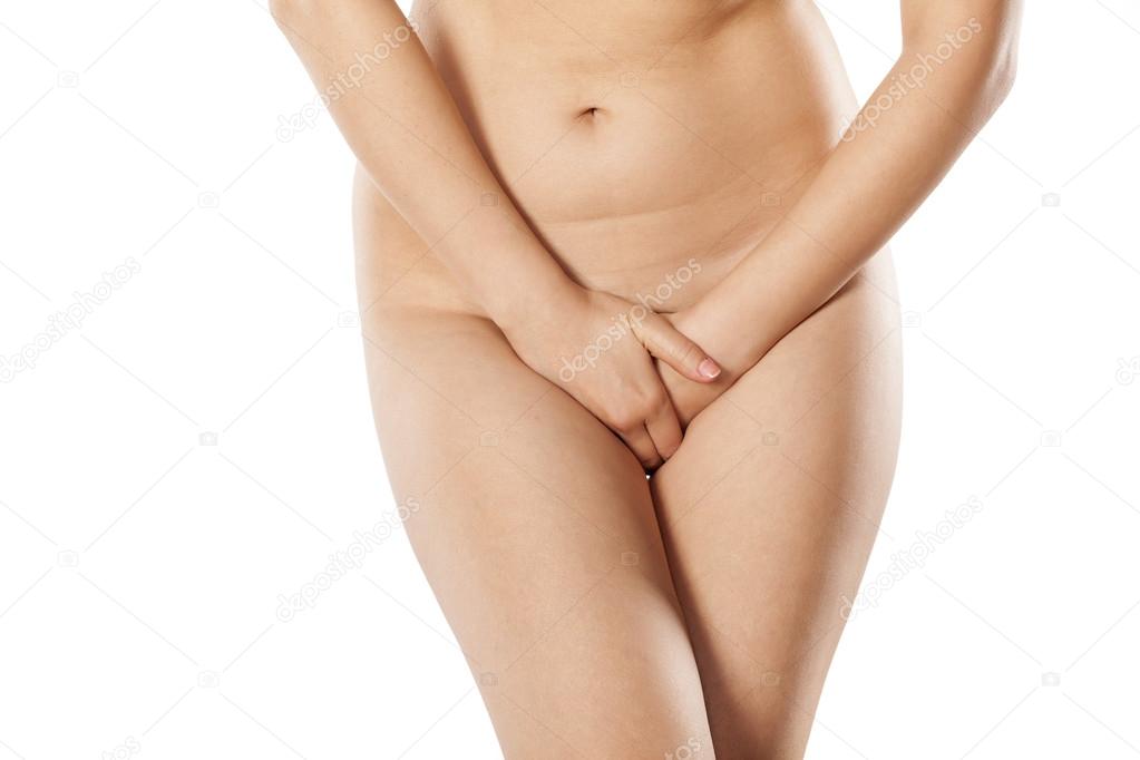 Vaginaphoto - Hands over vagina â€” Stock Photo Â© VGeorgiev #73772361