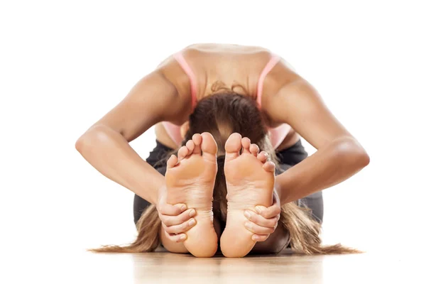 Yoga oefeningen — Stockfoto