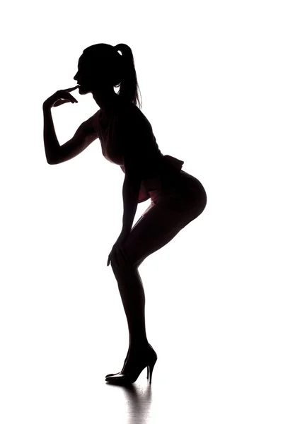 Silhouette della signora sexy — Foto Stock