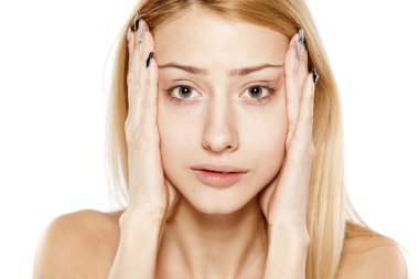 olmadan endişe sarışın makyaj