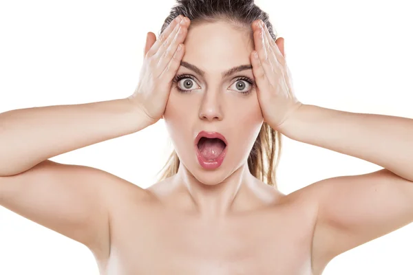 Shocked girl — Stock Photo, Image