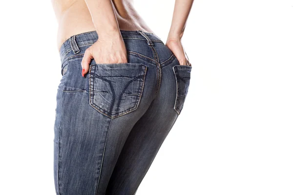 Female buttocks in jeans Stock Image
