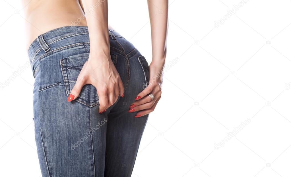 female buttocks in jeans