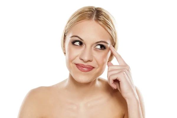 Thoughtful blonde — Stock Photo, Image