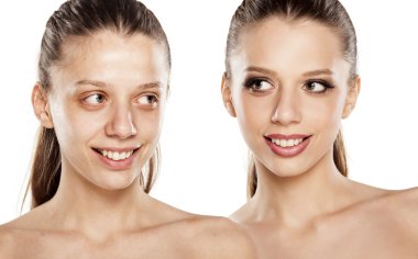 before and after make up clipart