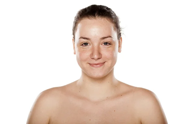 Woman without makeup — Stock Photo, Image