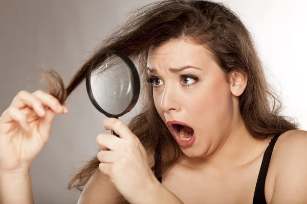 Damaged hair — Stock Photo, Image