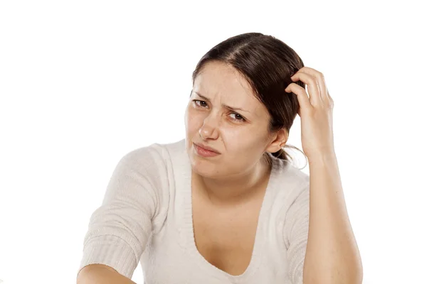 Confused woman — Stock Photo, Image