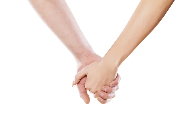 Paar hand in hand — Stockfoto