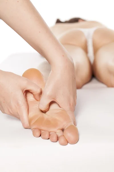 Точковий масаж ніг — стокове фото