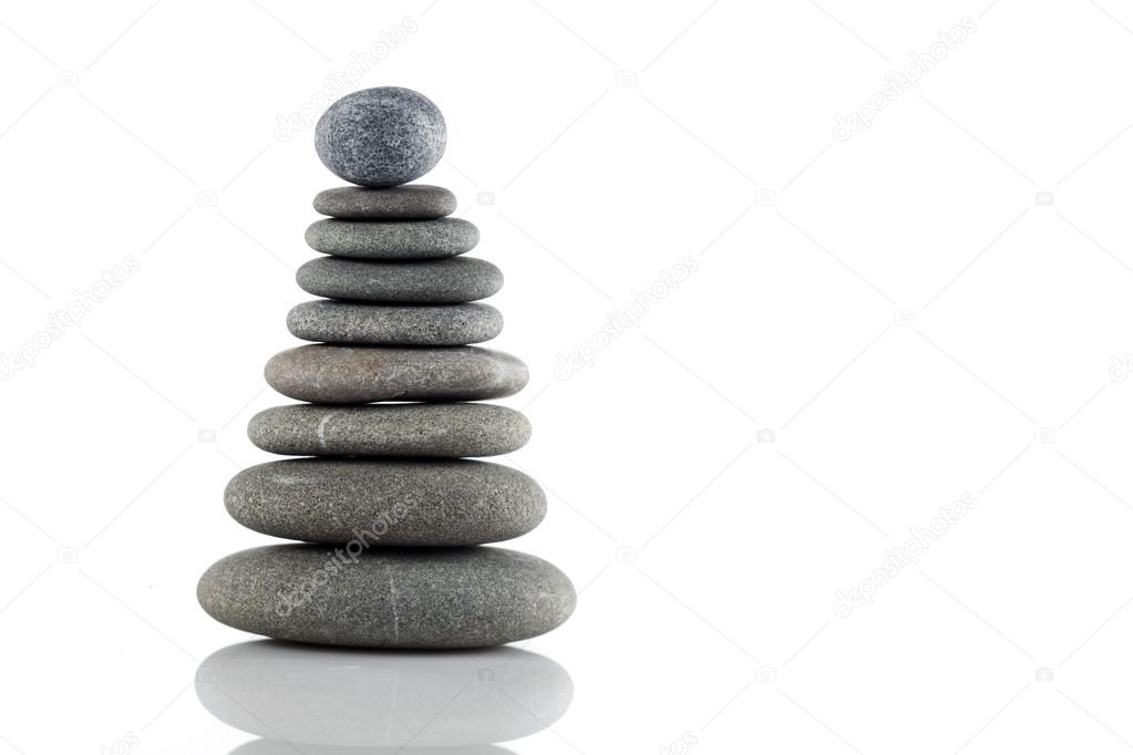 Balanced stack of stones