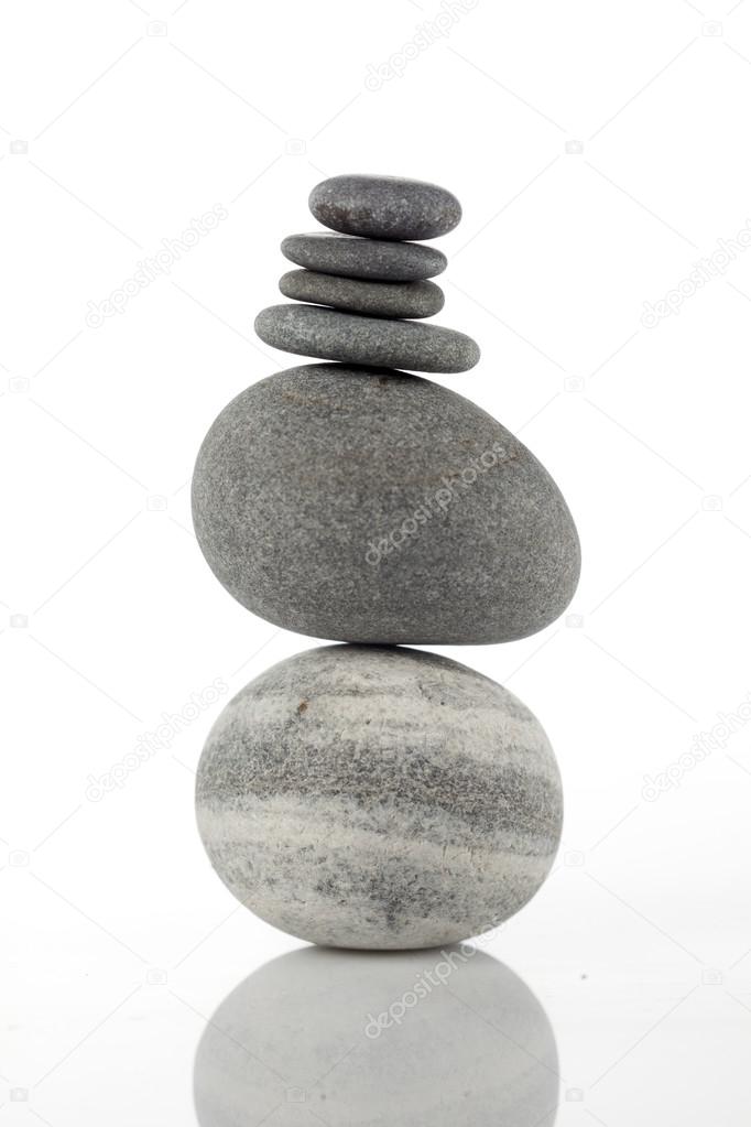 Balanced stack of stones