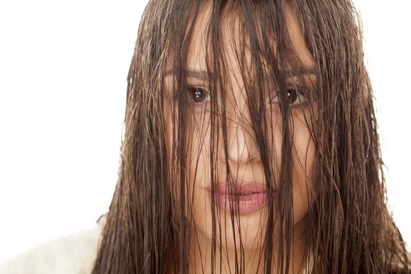 Woman with wet hair — Stock Photo, Image